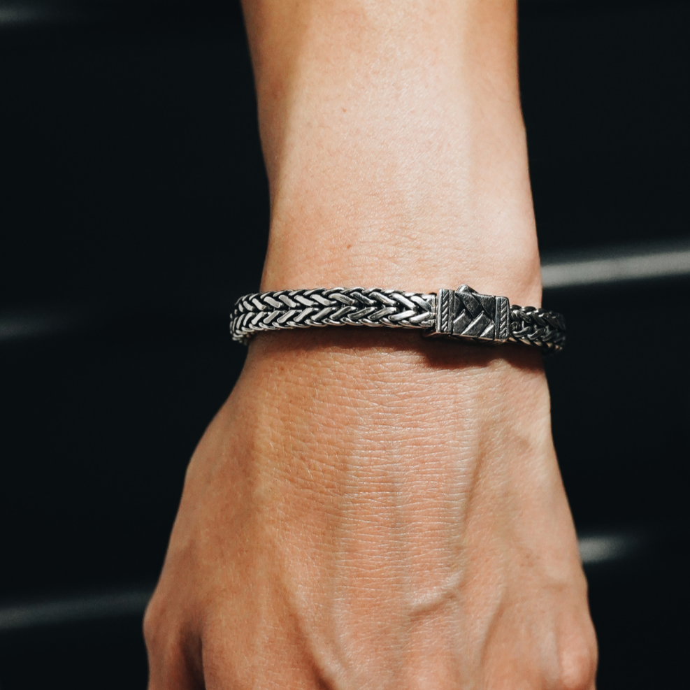 Axiom Sterling Silver Bracelet 7mm. 6.5in- Ryan Christian