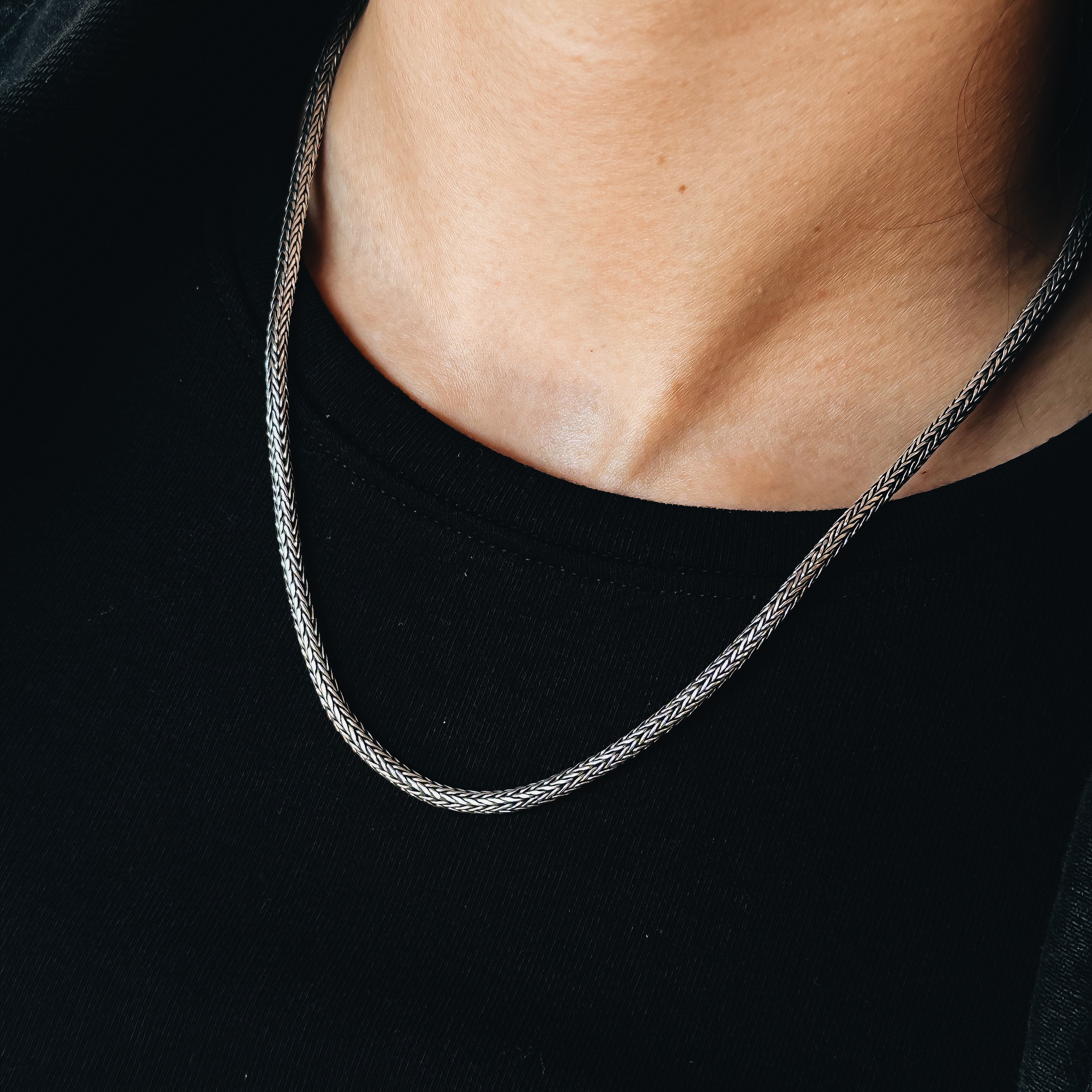 Dragon Bones Tulang Naga Sterling Silver Chain 3mm. 16in- Ryan Christian