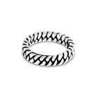 Cable 4mm. Sterling Silver Ring size 12 - Ryan Christian
