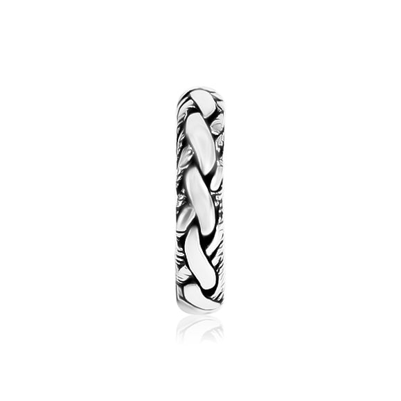 Hybrid 4mm. Sterling Silver Ring size 5- Ryan Christian