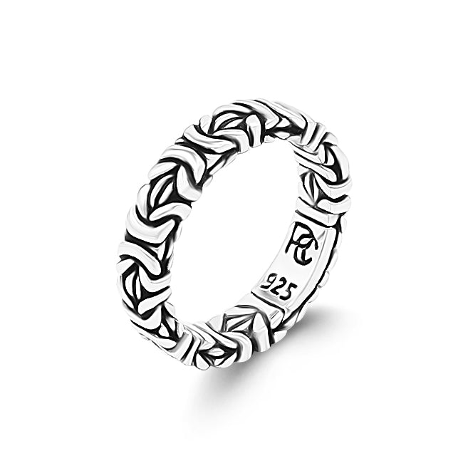 Byzantine 4mm. Sterling Silver Ring - Ryan Christian