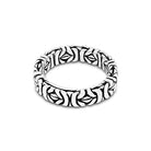 Byzantine 4mm. Sterling Silver Ring size 7 - Ryan Christian