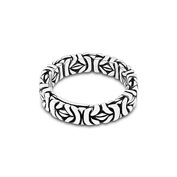 Byzantine 4mm. Sterling Silver Ring size 7 - Ryan Christian