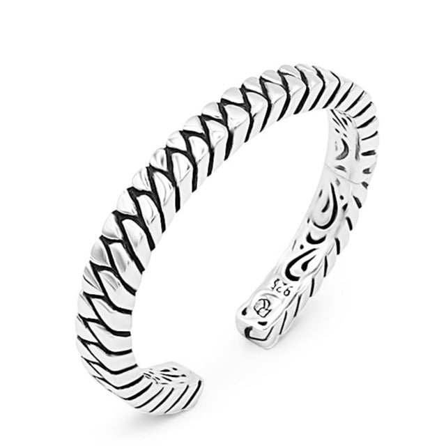 Cable Sterling Silver Cuff - Ryan Christian