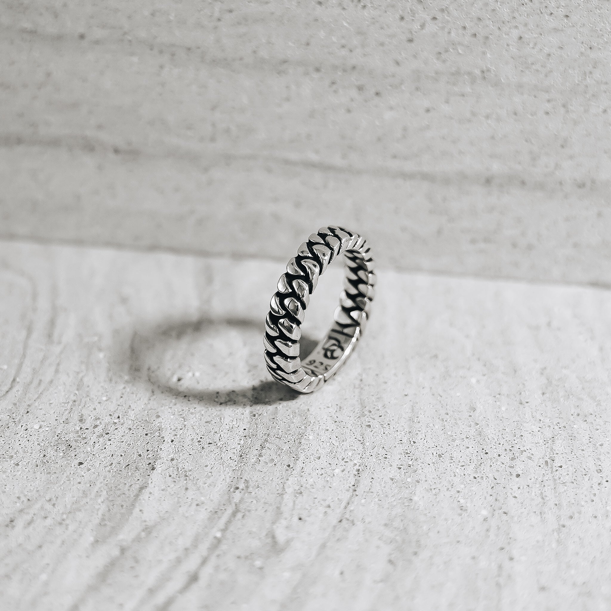 Cable 4mm. Sterling Silver Ring size 6 - Ryan Christian