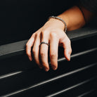 Hybrid 4mm. Sterling Silver Ring size 7- Ryan Christian
