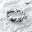 Elements Modern Weave Sterling Silver Bracelet 9mm. 8.5in - Ryan Christian