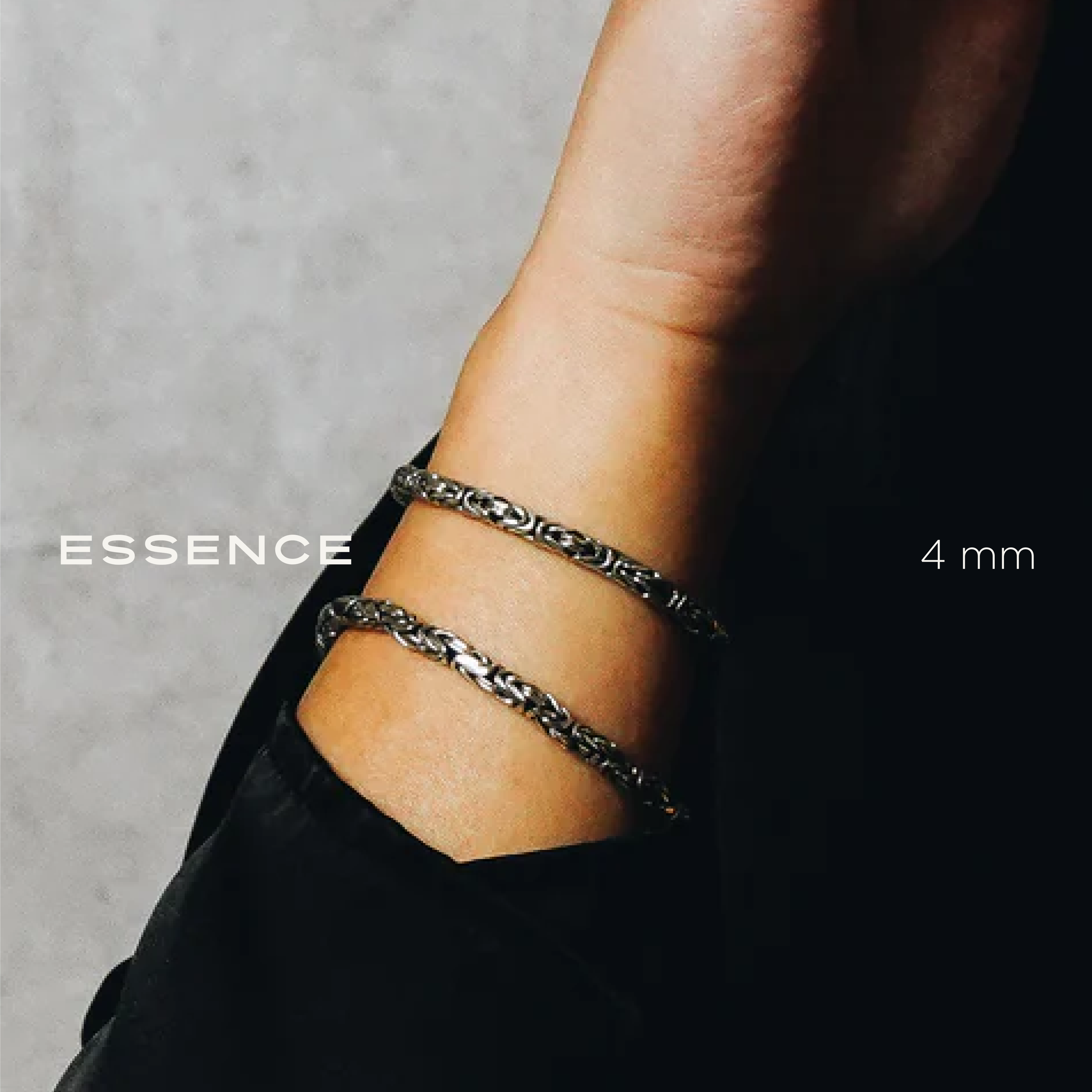 Essence  Byzantine Sterling Silver Bracelet 4mm. 7in- Ryan Christian