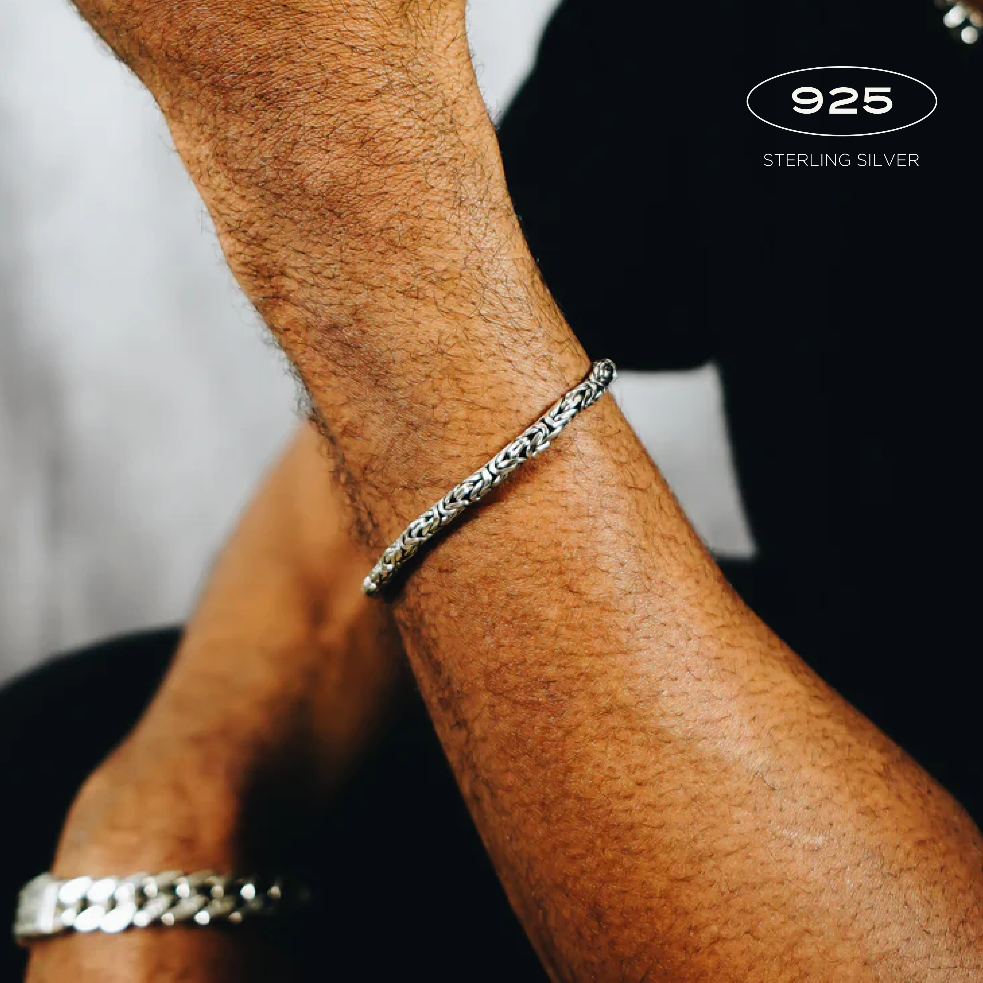 Essence Byzantine Sterling Silver Bracelet 4mm. 7.5in- Ryan Christian