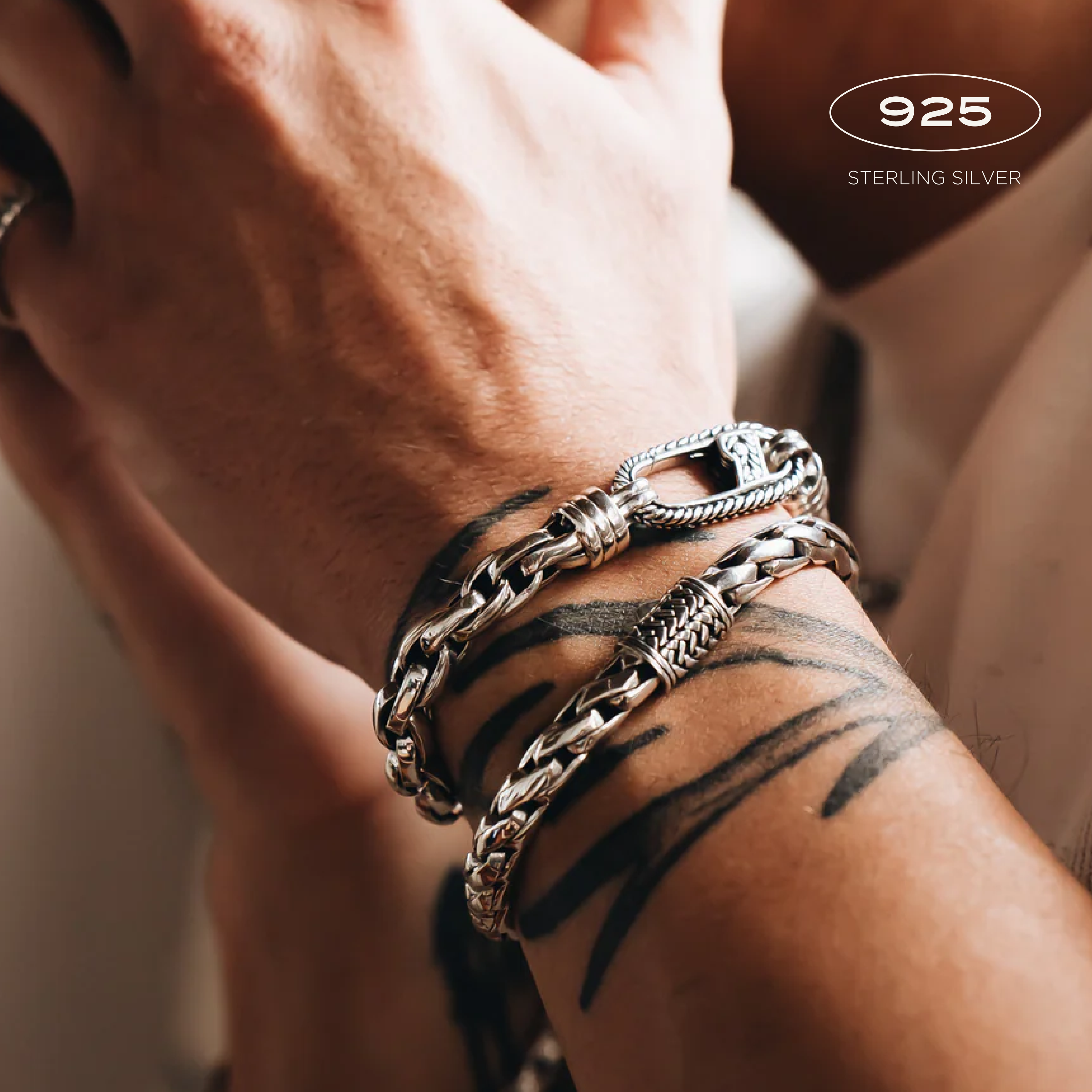 Forza Link Sterling Silver Bracelet 8mm. 7 in- Ryan Christian