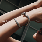 Hook  Vintage Chain Sterling Silver Bracelet 7mm. 8in- Ryan Christian