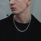 Hybrid Men's Sterling Silver Chain 6mm. - Ryan Christian