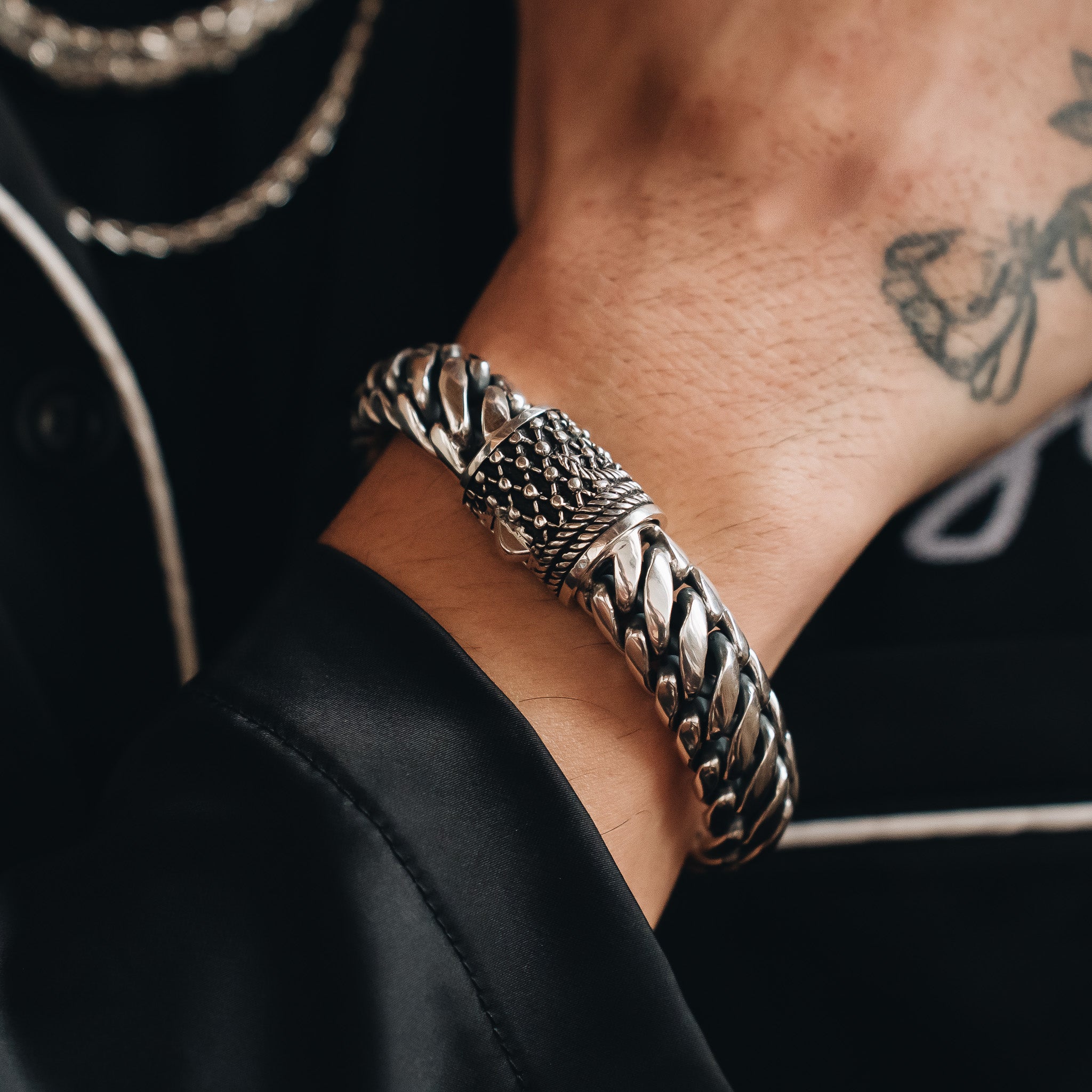 Maritime Sterling Silver Bracelet 14mm. 8.5 in- Ryan Christian