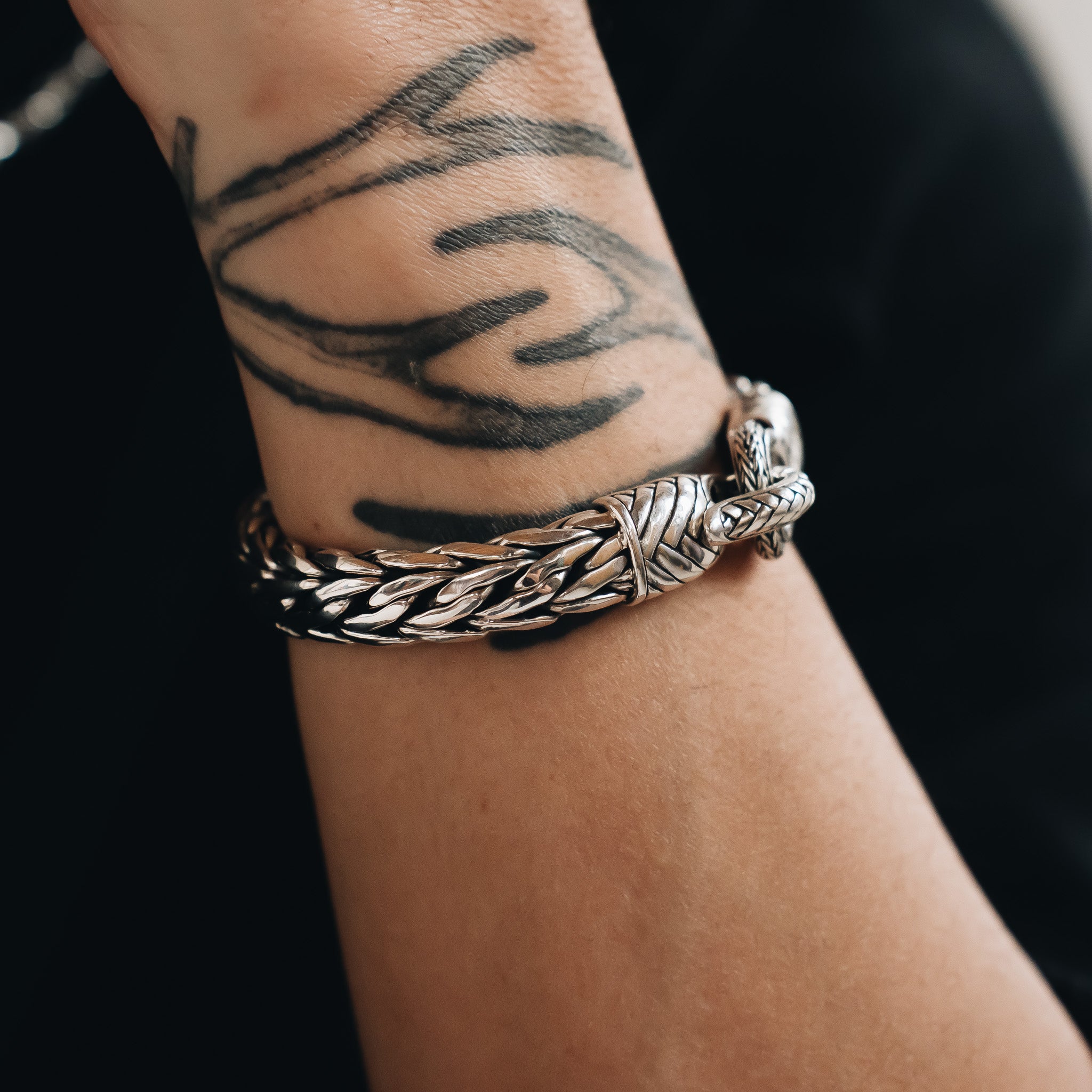 Voyager Kartika Weave Sterling Silver Bracelet 10mm. 7.5 in - Ryan Christian