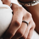 Hybrid 4mm. Sterling Silver Ring size 6- Ryan Christian