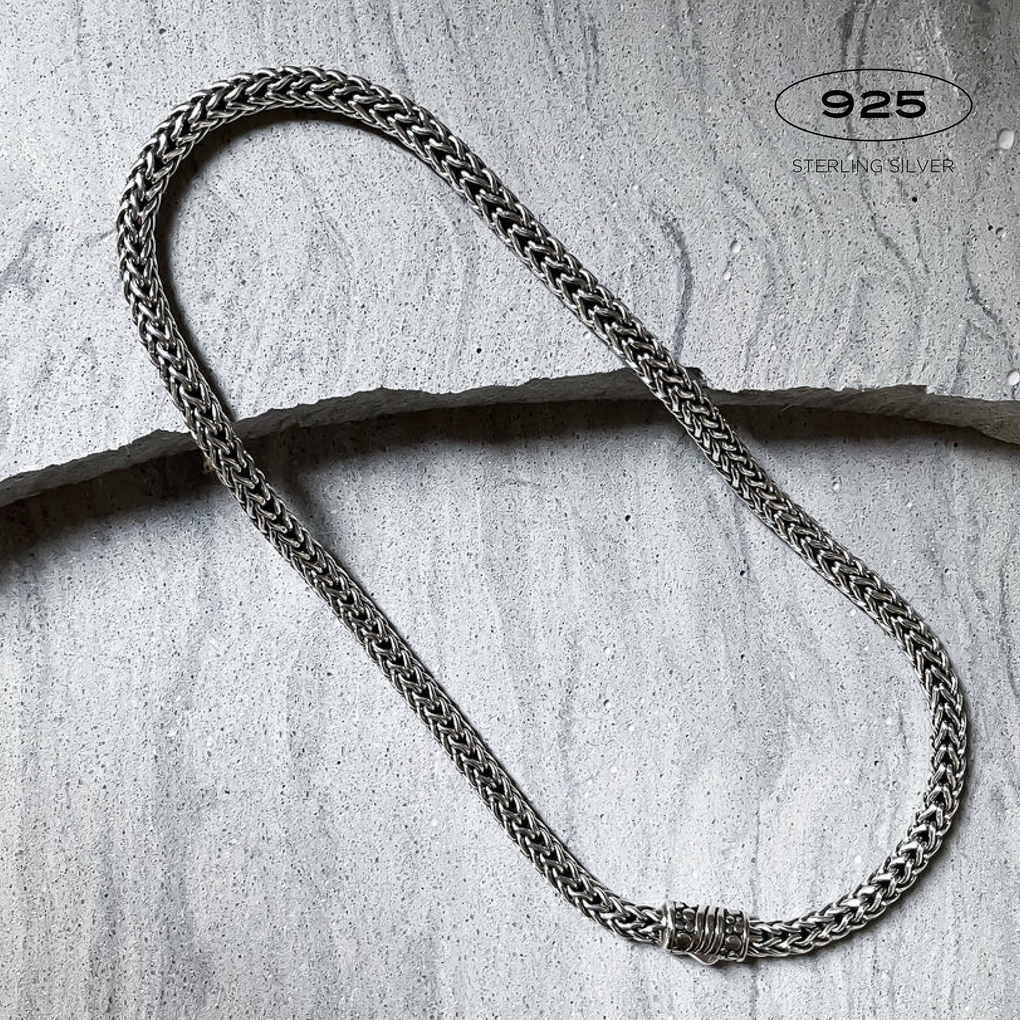 Lovina Vintage Sterling Silver Weave 6mm. 18in - Ryan Christian