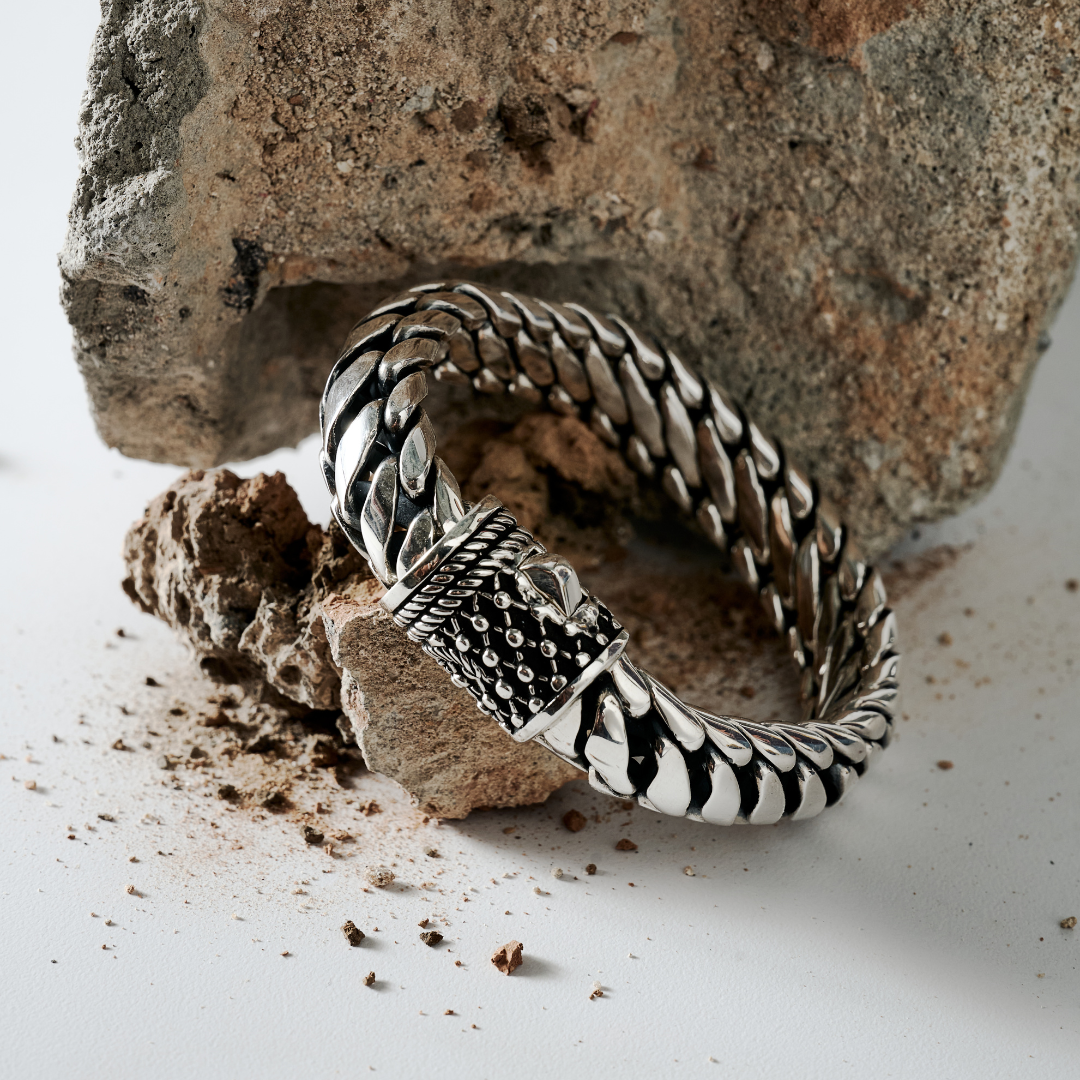 Maritime Sterling Silver Bracelet 14mm. 8 in- Ryan Christian