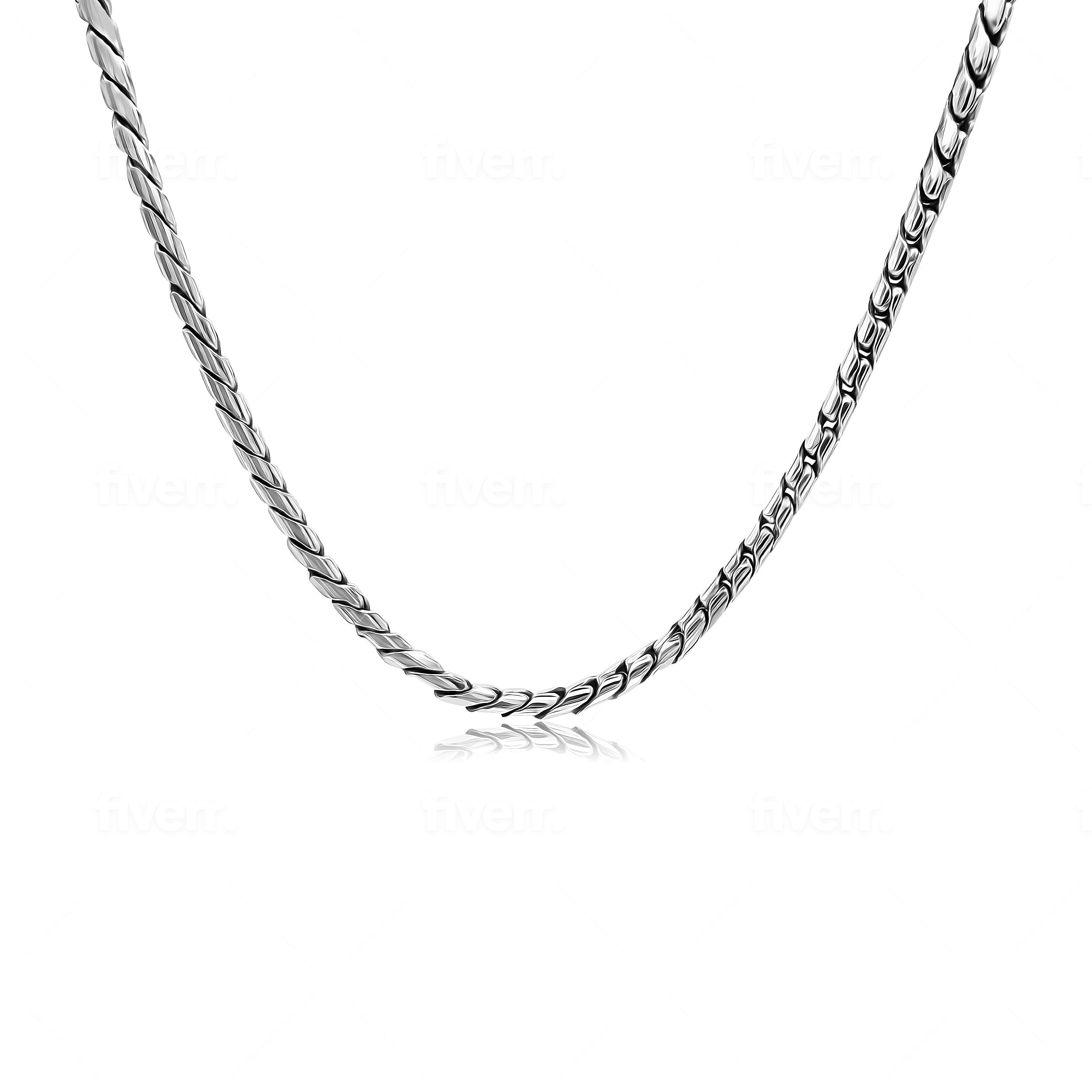 Cable Sterling Silver Chain 4.5 mm. - Ryan Christian