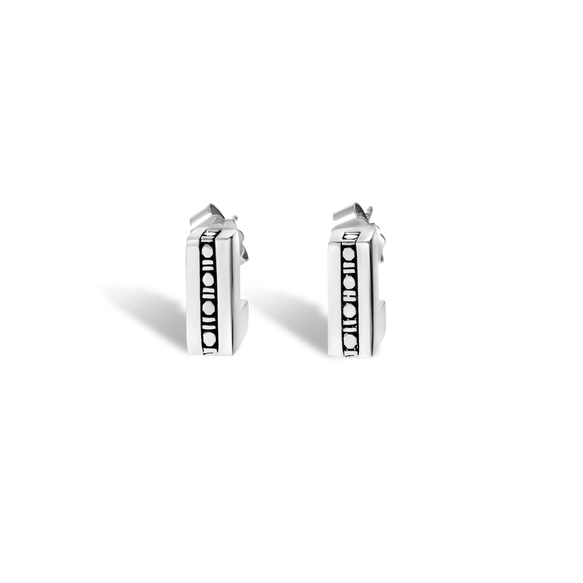 Rise Block Silver Earrings - Ryan Christian
