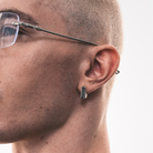 Rise Block Men's Sterling Silver 925 Earrings - Ryan Christian