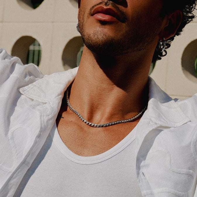 Cable Sterling Silver Chain 4.5 mm. 18in - Ryan Christian