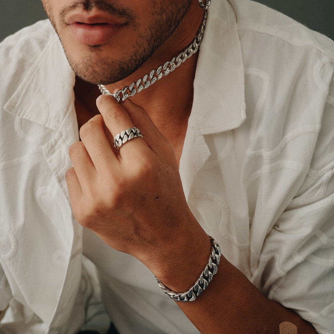 Sari Cuban Sterling Silver Ring size 6- Ryan Christian
