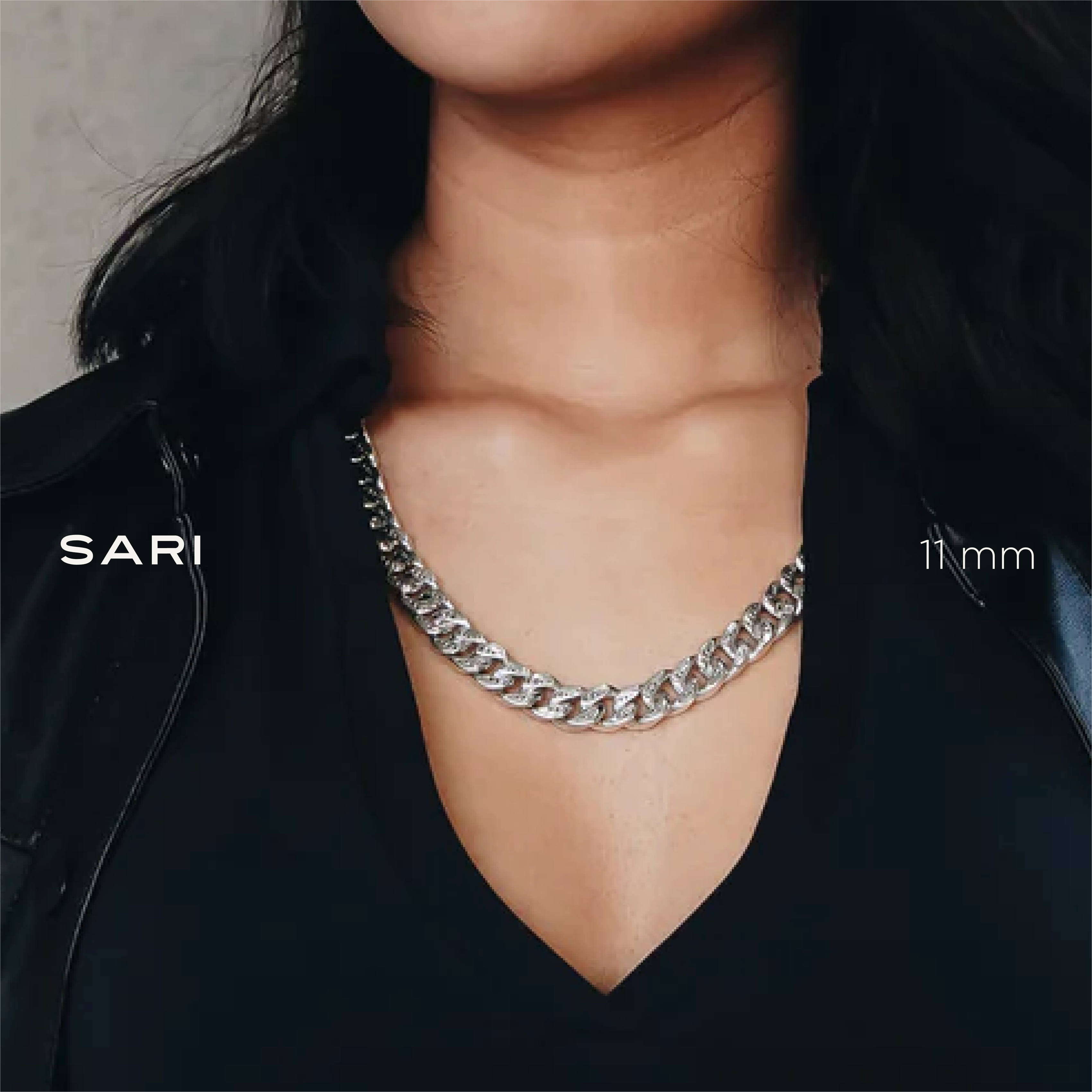 Sari Cuban Link Sterling Silver Chain 11mm. 18 in- Ryan Christian