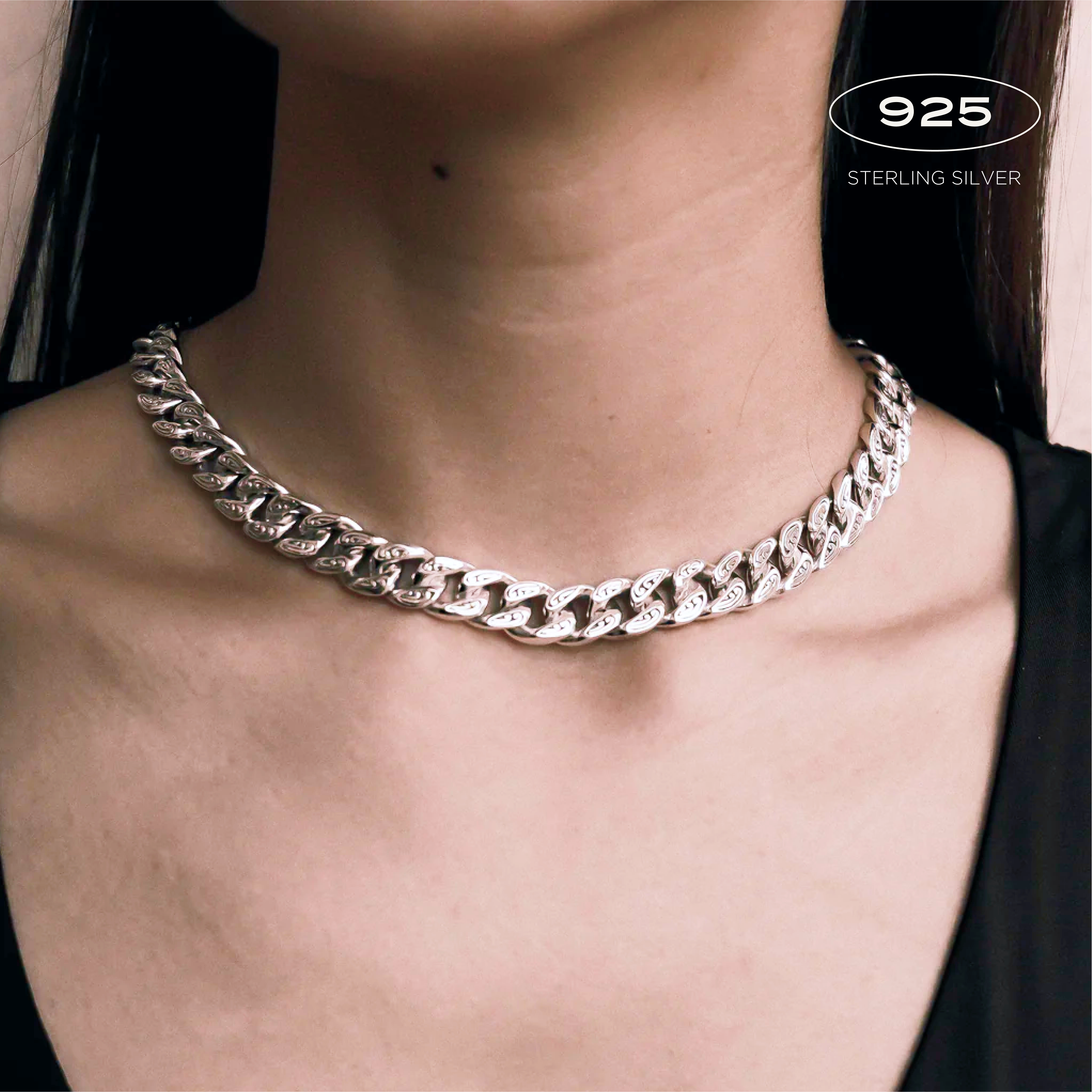 Sari  Cuban Link Sterling Silver Chain 11mm. 20 in- Ryan Christian