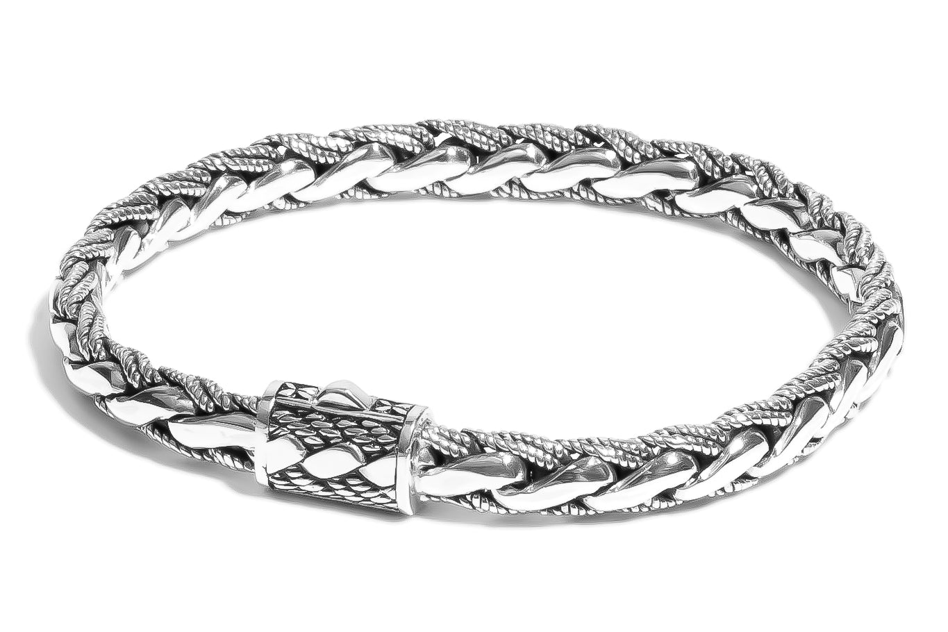 Hybrid Sterling Silver Bracelet 6mm. - Ryan Christian