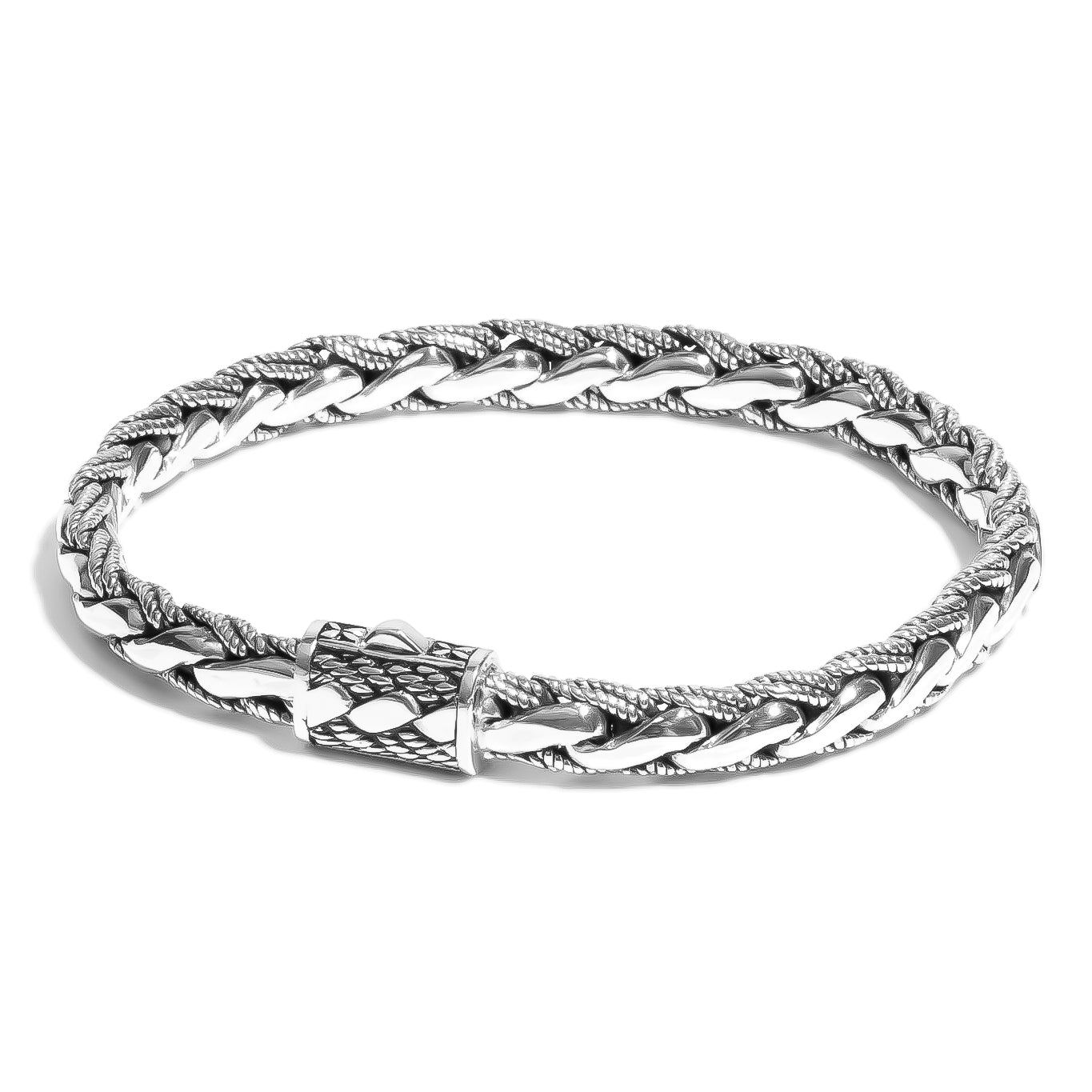 Hybrid Sterling Silver Bracelet 6mm. - Ryan Christian