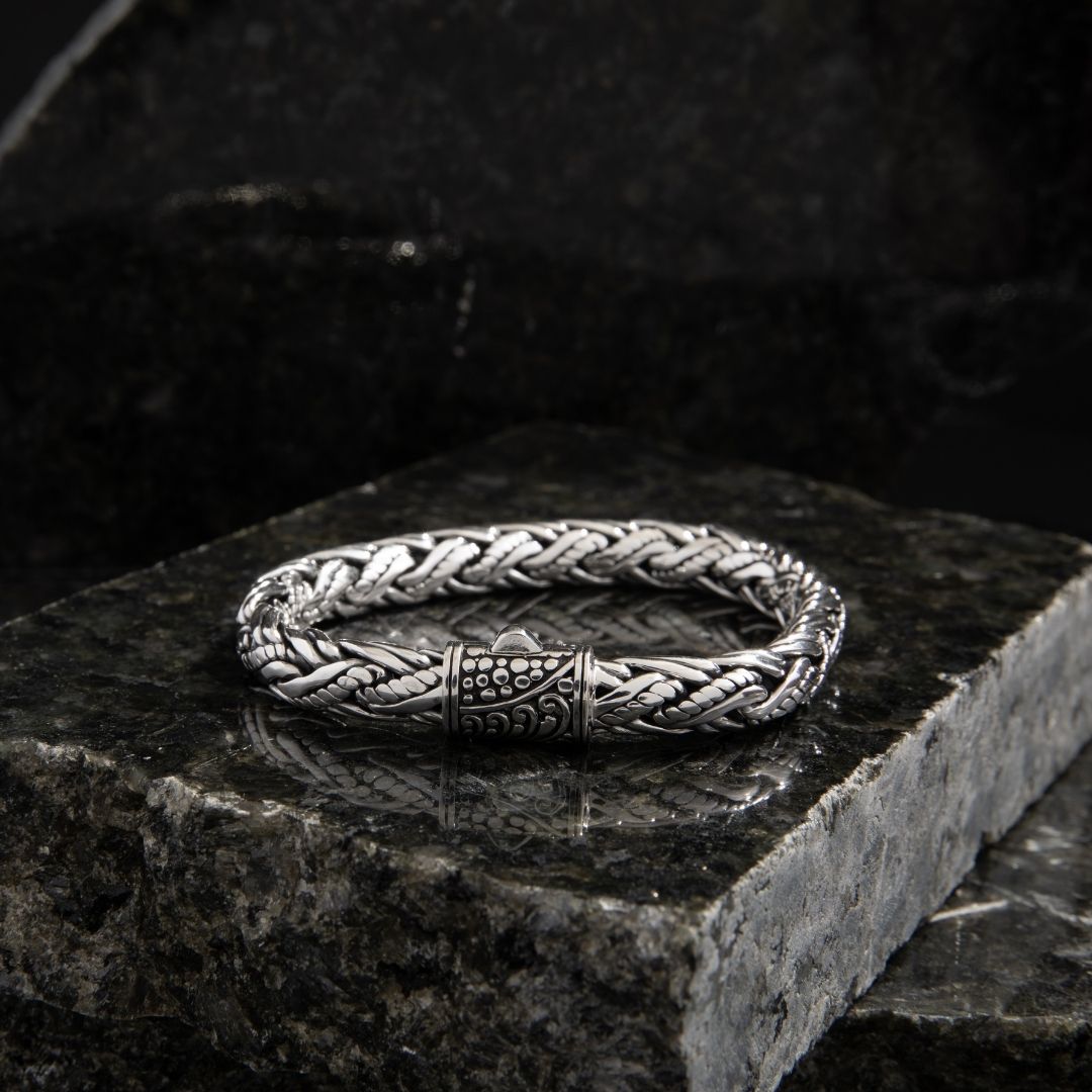 Pinnacle Sterling Silver Bracelet 9mm.  8.5in- Ryan Christian