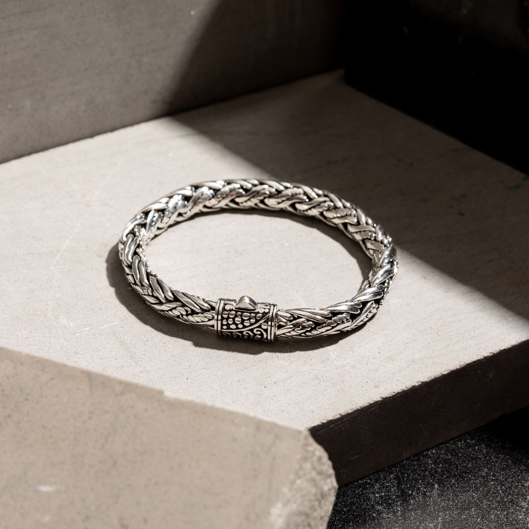 Pinnacle Sterling Silver Bracelet 9mm.  7.5in- Ryan Christian
