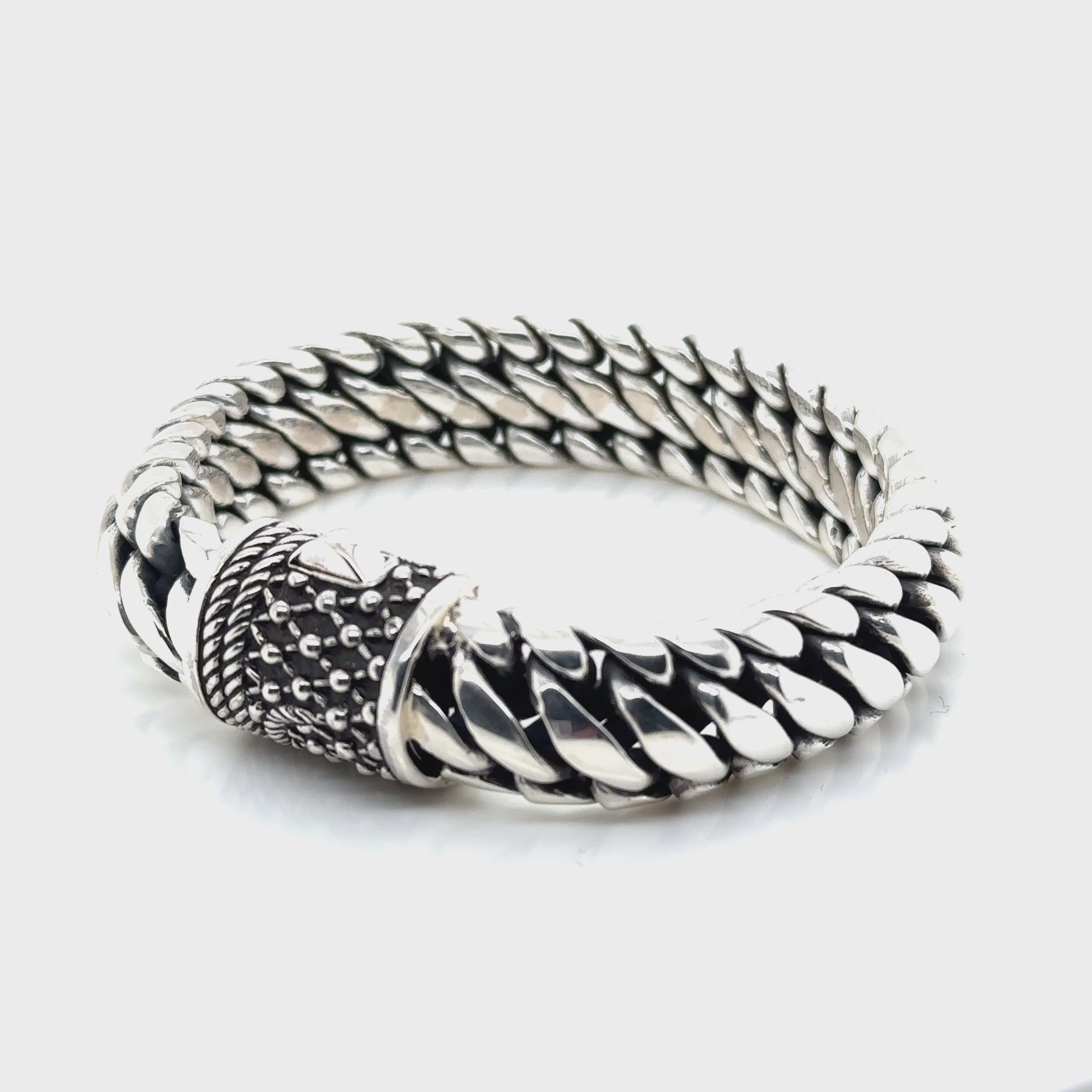 Maritime Women's Sterling Silver Bracelet 14mm. - Ryan Christian