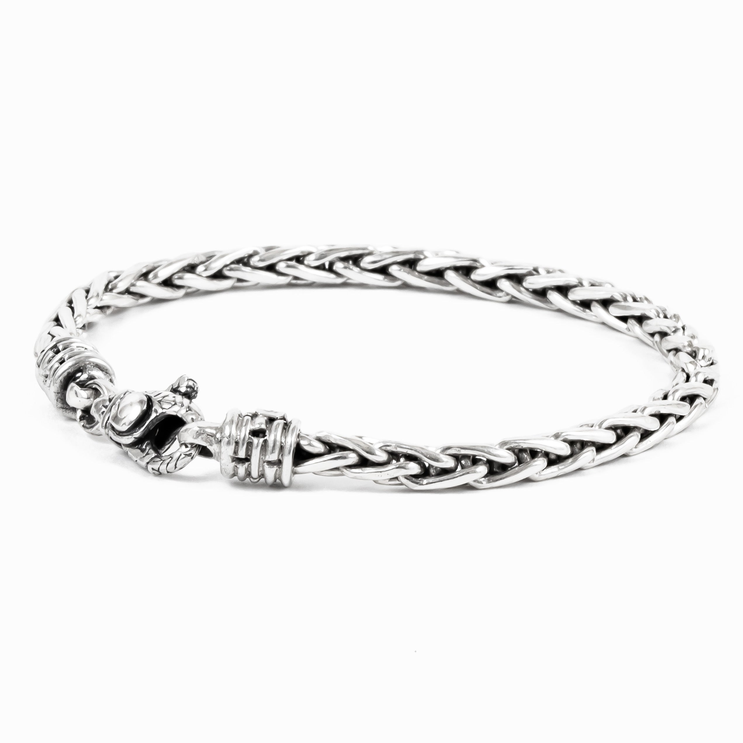 Wheat Sterling Silver Bracelet 4mm. - Ryan Christian