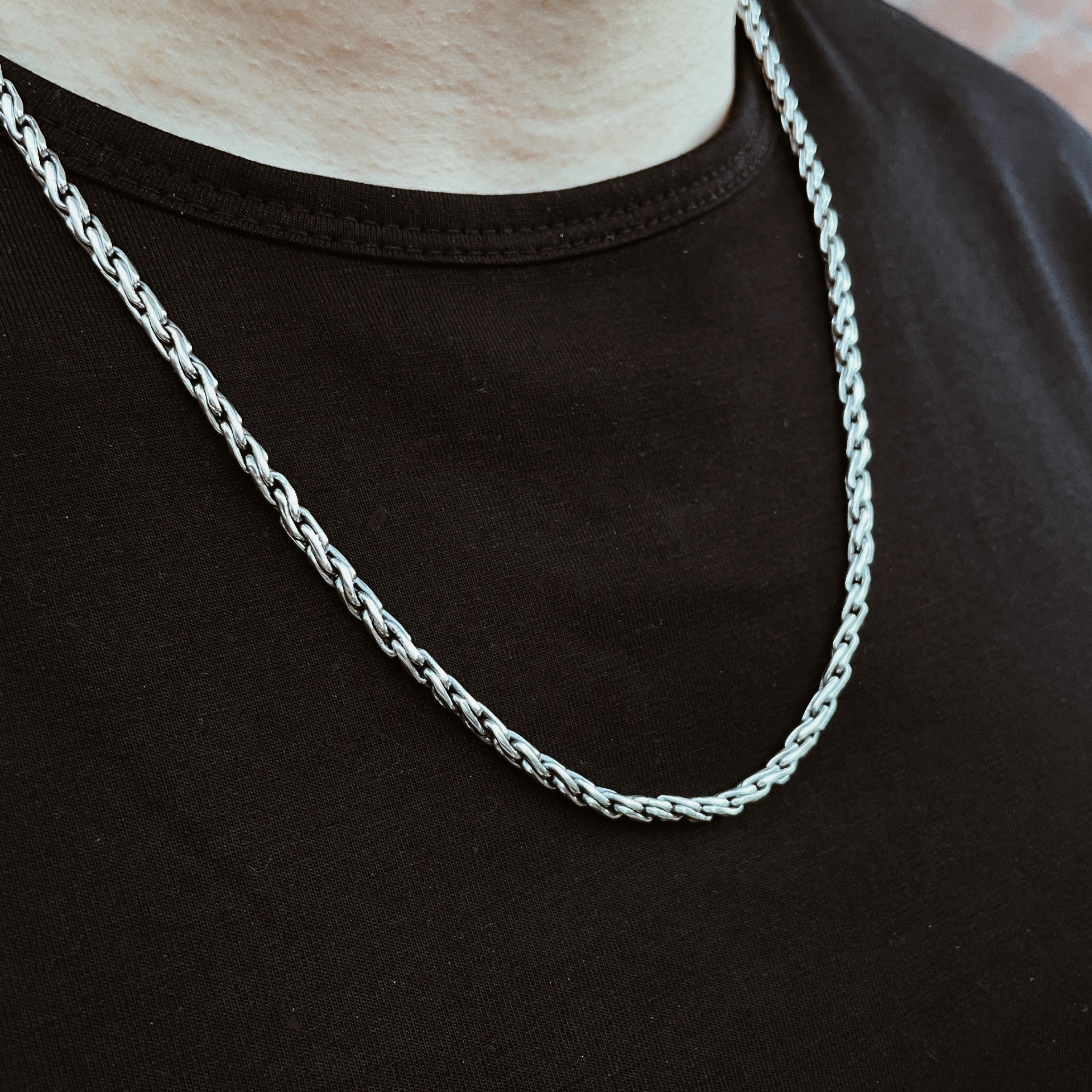 Modern Weave Sterling Silver Chain 3mm. 20in- Ryan Christian