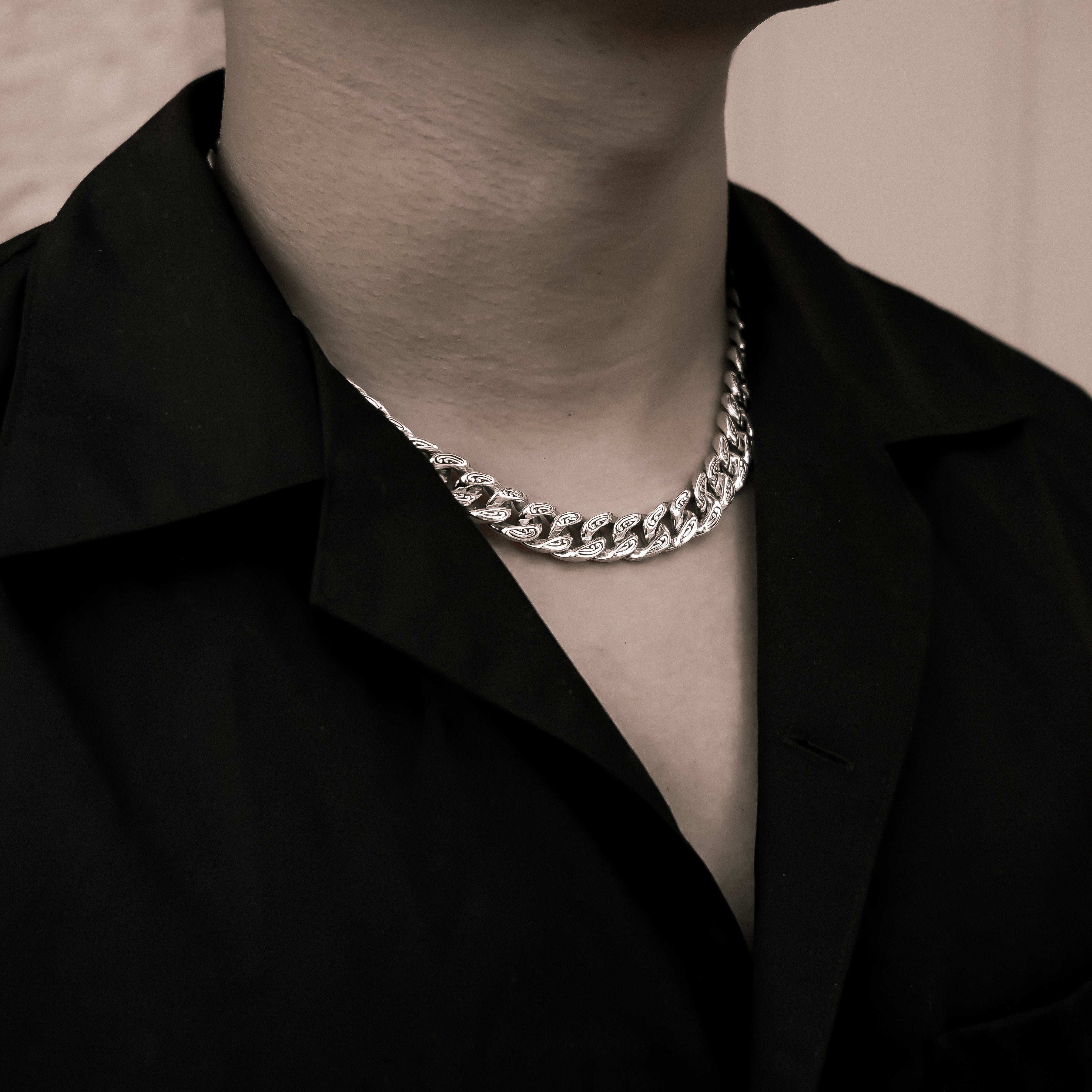 Sari  Cuban Link Women's Sterling Silver Chain 11mm.- Ryan Christian