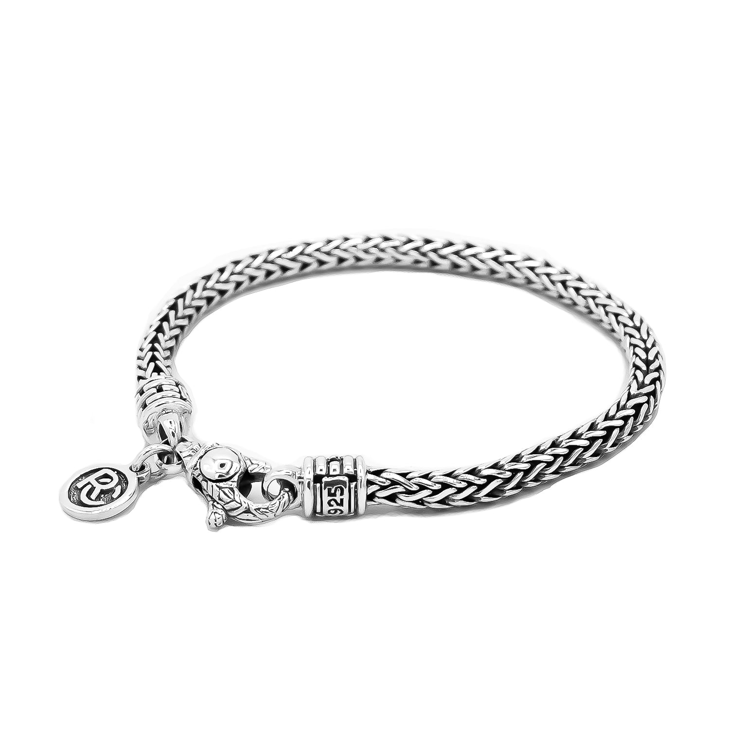 Dragon Bones Vintage Weave Sterling Silver Bracelet 4mm. - Ryan Christian