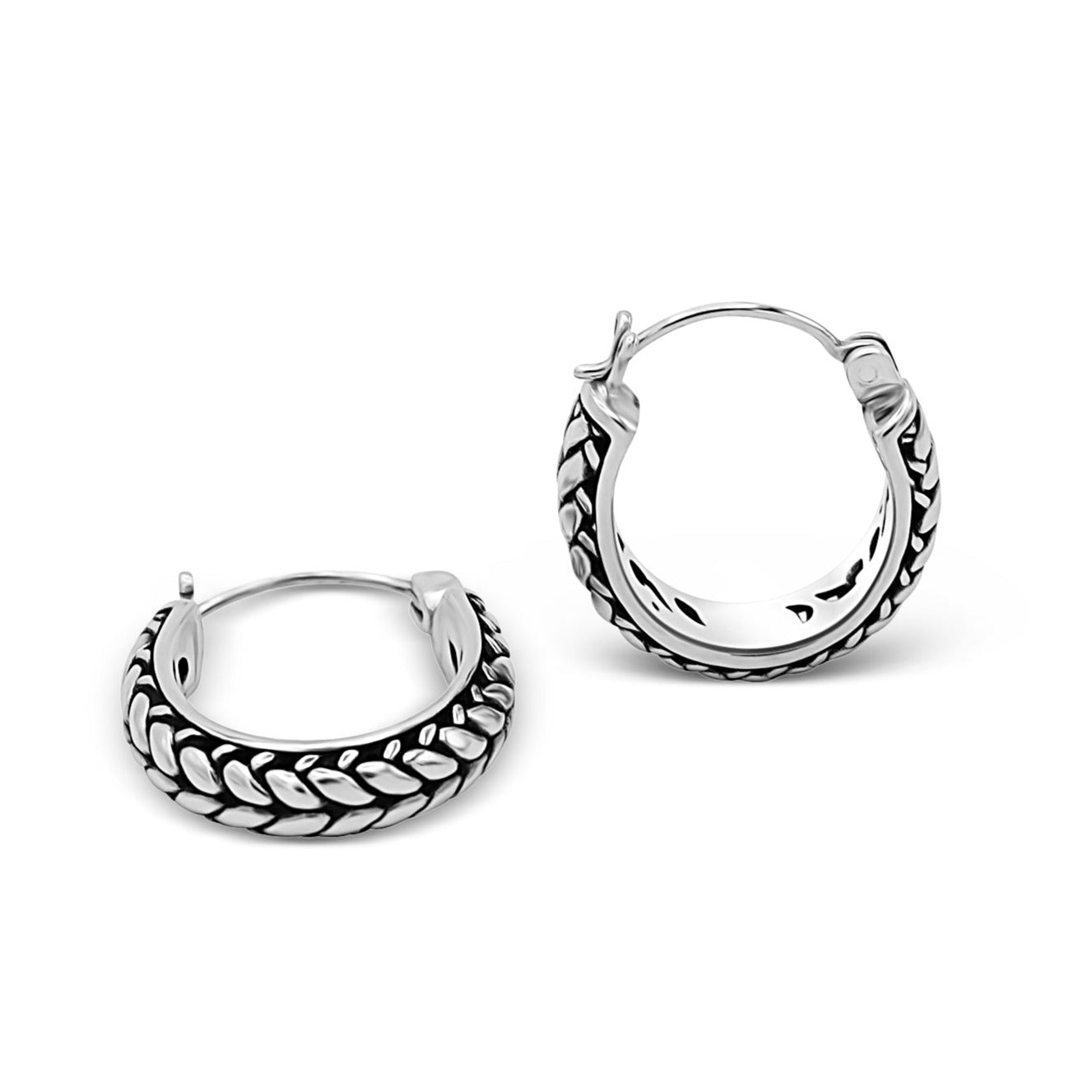 Sari  Hoop Sterling Silver 925 Women's Earrings - Ryan Christian