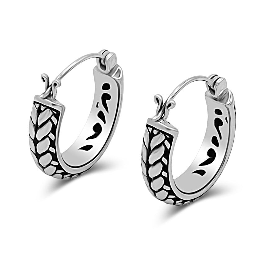 Sari Hoop Sterling Silver Earrings - Ryan Christian