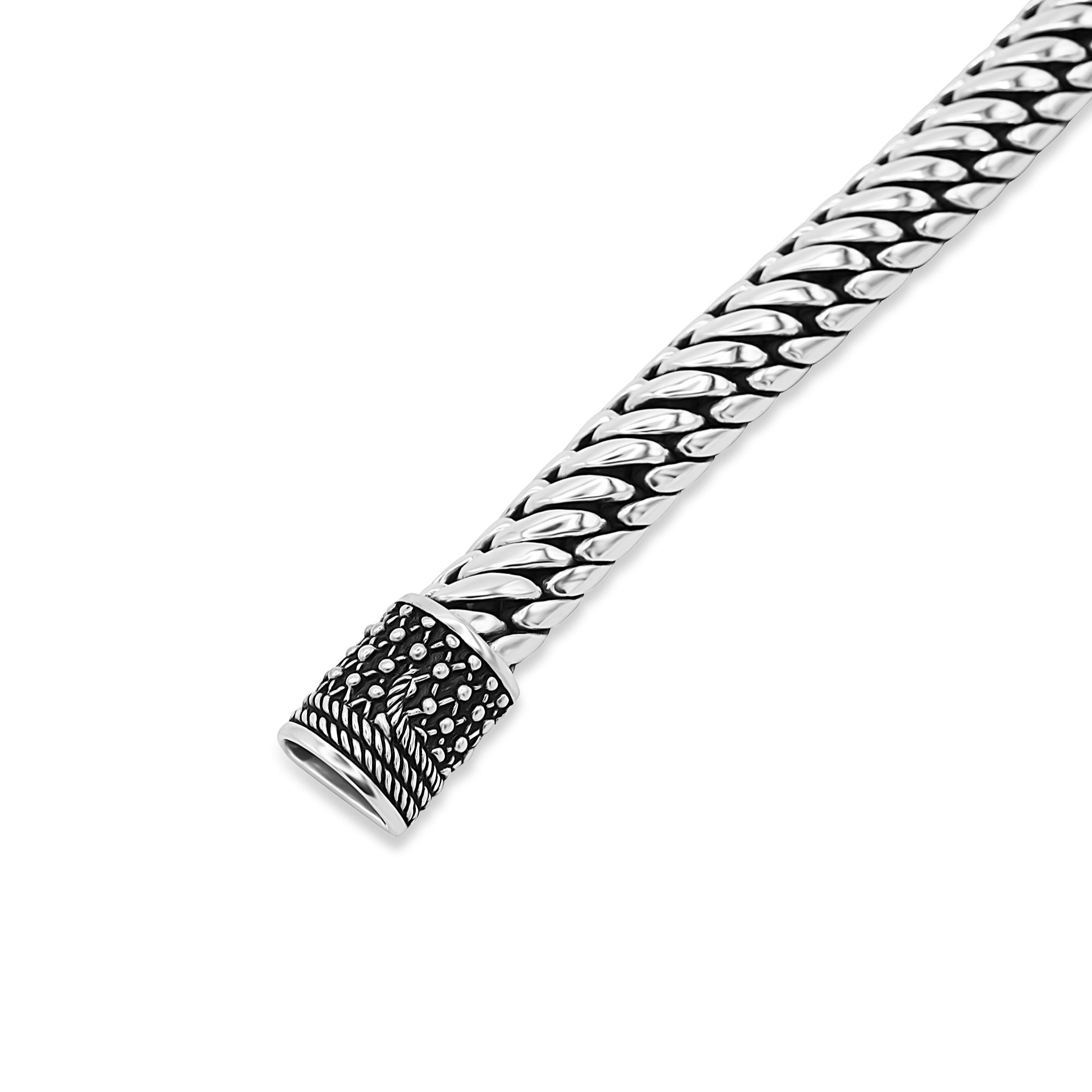 Maritime Sterling Silver Bracelet 14mm. 9 in- Ryan Christian