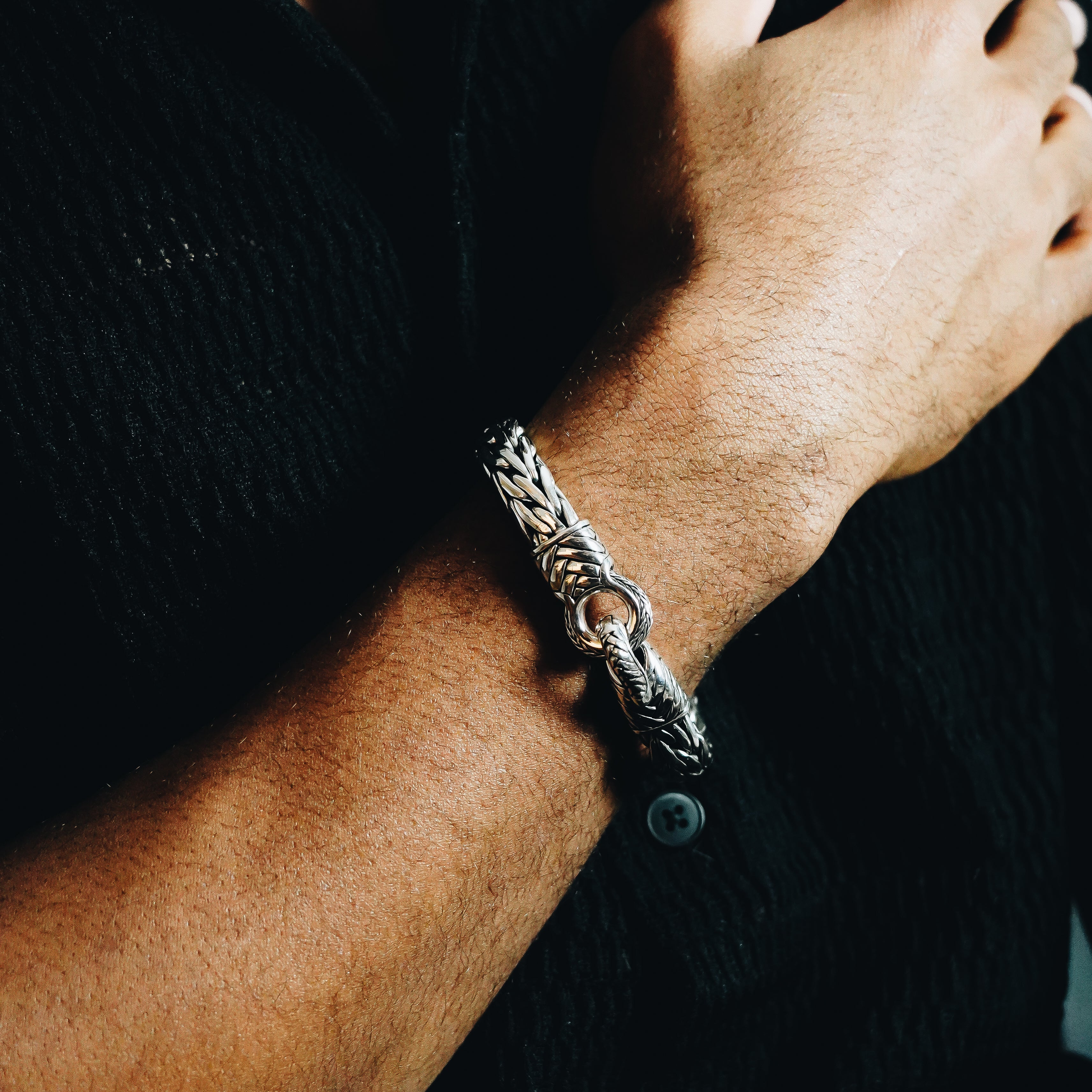 Voyager Kartika Weave Sterling Silver Bracelet 10mm. 9 in - Ryan Christian