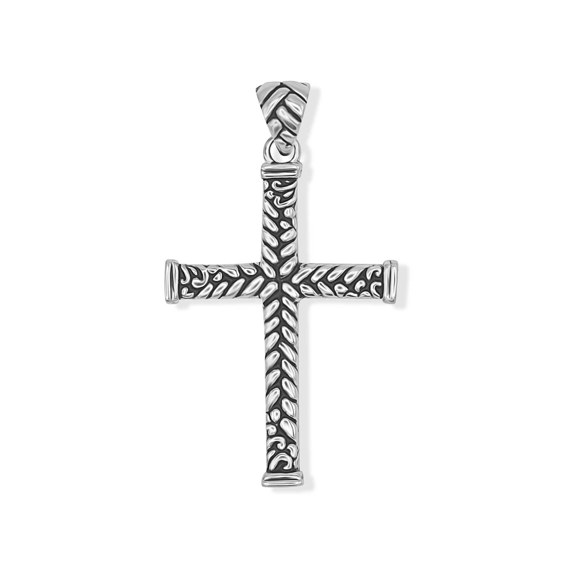 Sterling Silver Cross Men's Pendant - Ryan Christian