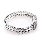 Elements Modern Weave Sterling Silver Bracelet 9mm. 9in - Ryan Christian