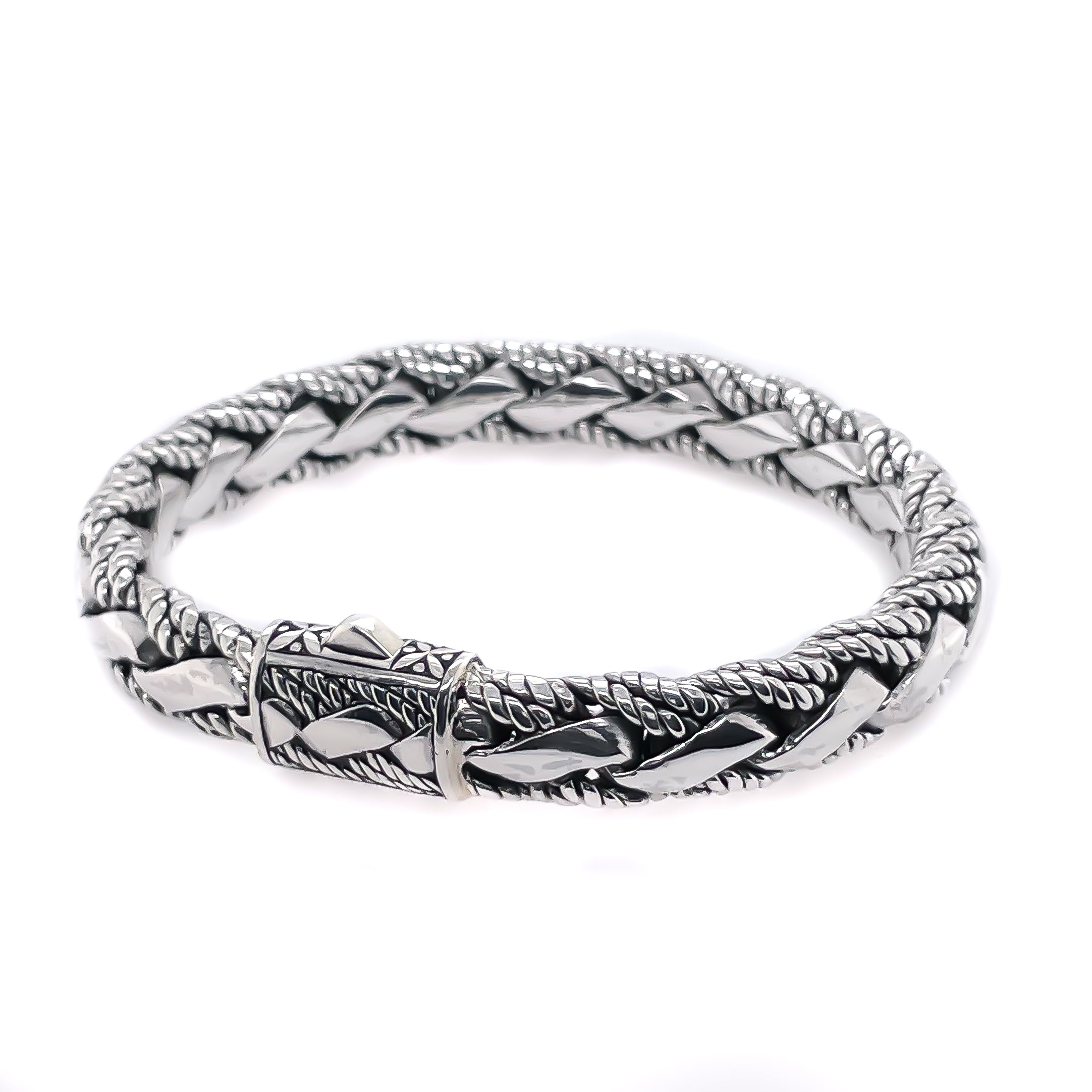 Hybrid Sterling Silver Bracelet 10mm. - Ryan Christian