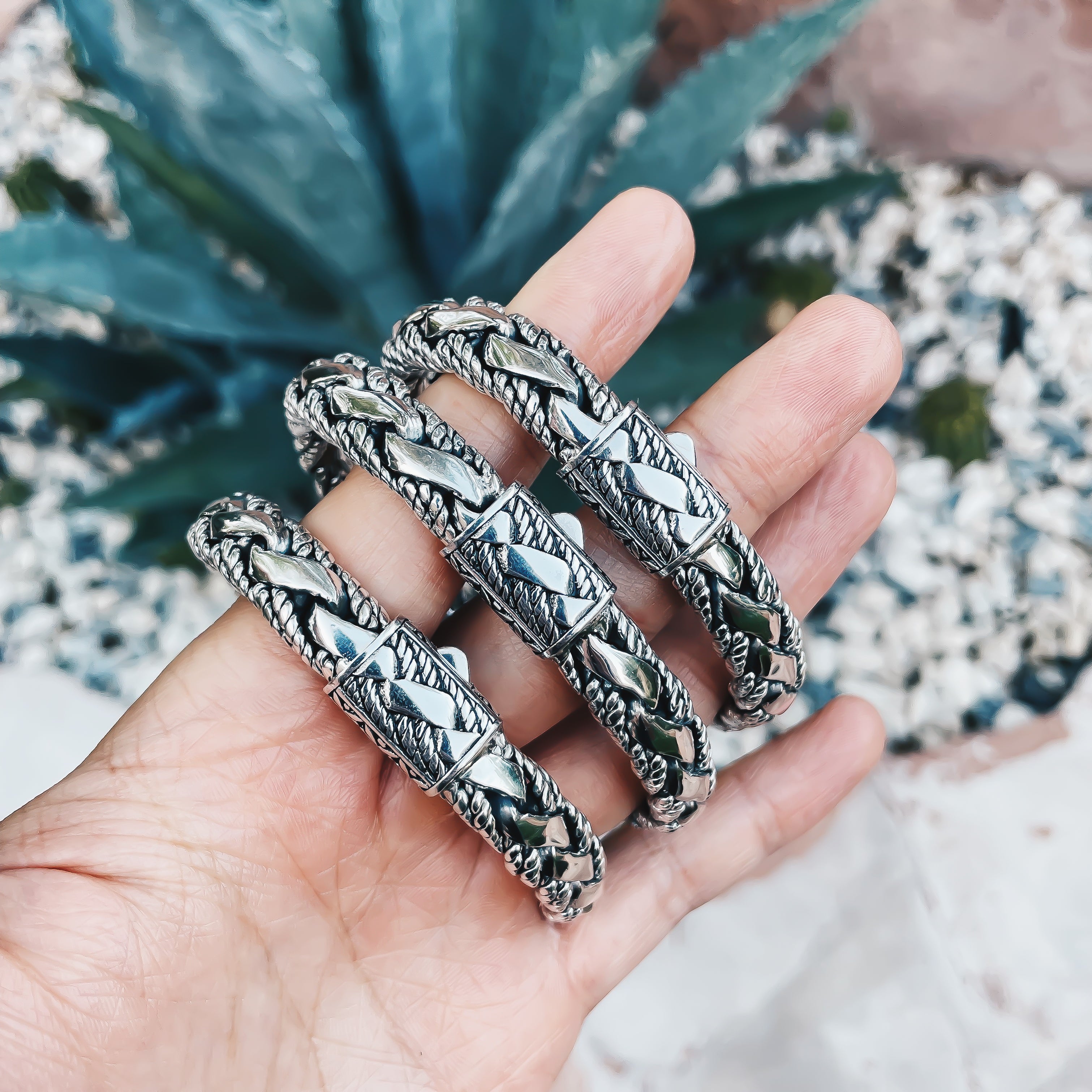 Hybrid Sterling Silver Bracelet 10mm. 7.5in- Ryan Christian
