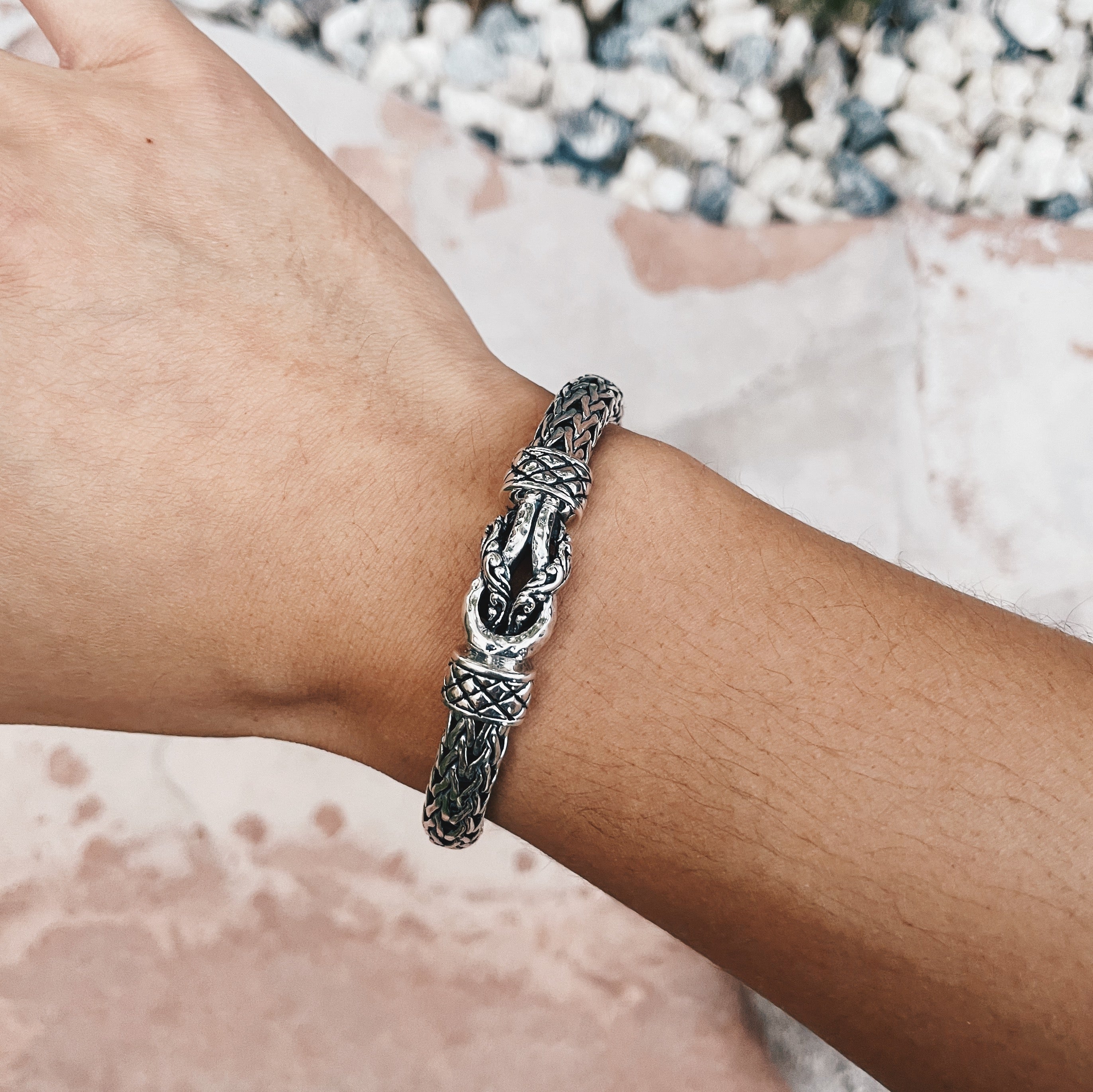 Shanti Vintage Sterling Silver Weave 8mm. 8in- Ryan Christian