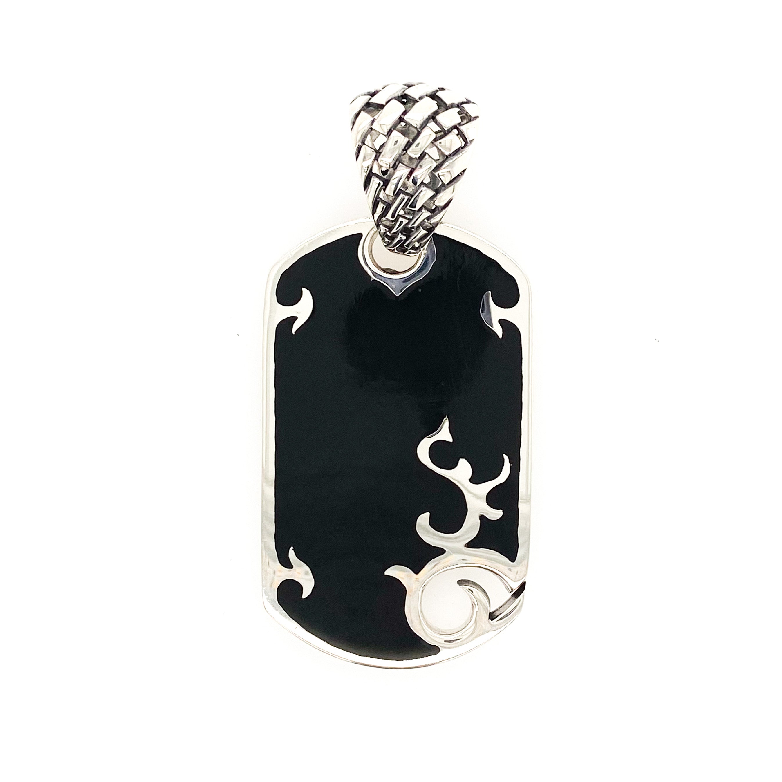 Raya Sterling Silver Pendant in Black - Ryan Christian