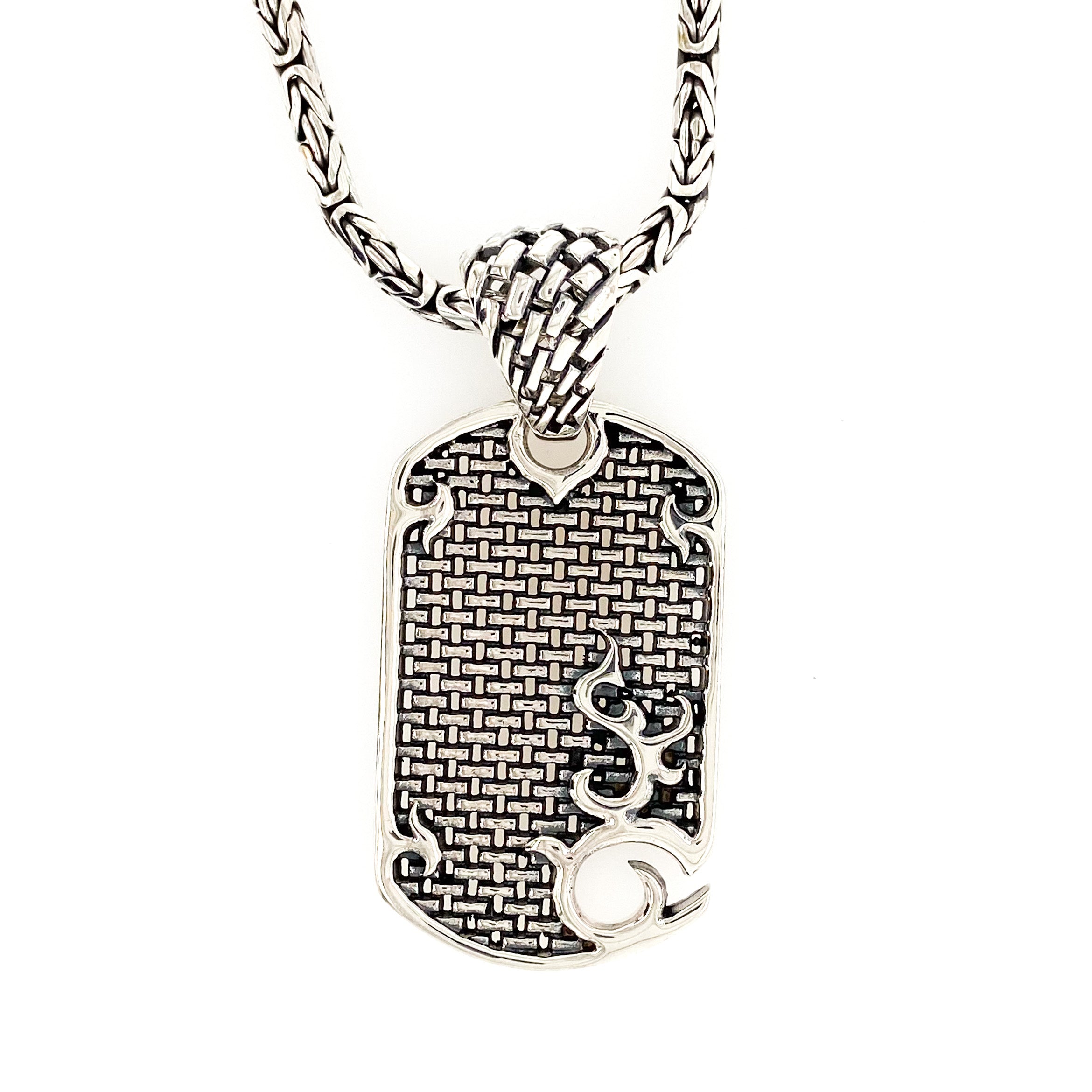 Raya Sterling Silver Men's Pendant in Classic Silver - Ryan Christian