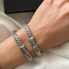 Sari Vintage Weave 7mm. Sterling Silver Bracelet 7 in - Ryan Christian