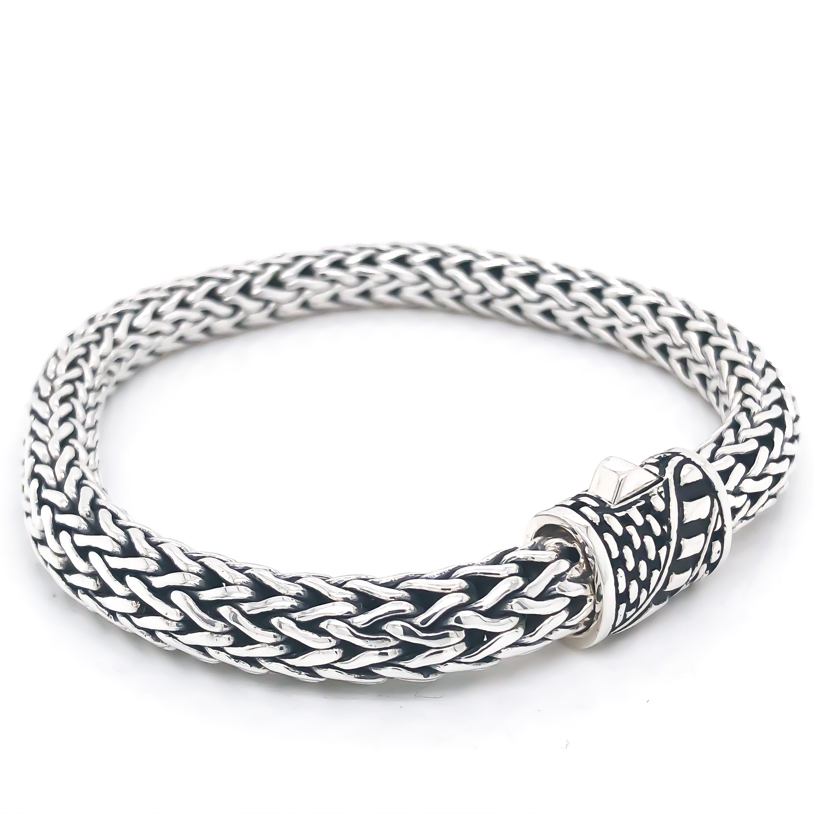 Elements  Classic Sterling Silver Weave 8mm. 7.5in - Ryan Christian